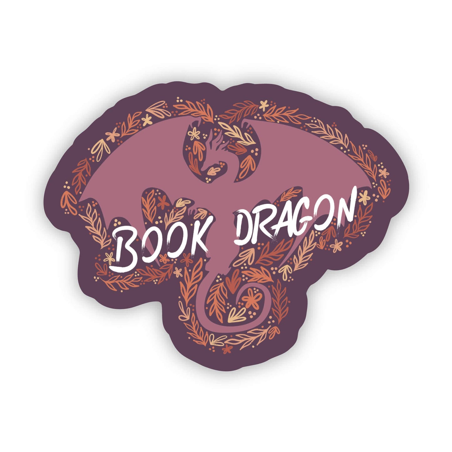 Book Dragon Waterproof Vinyl Sticker | Bookish Sticker