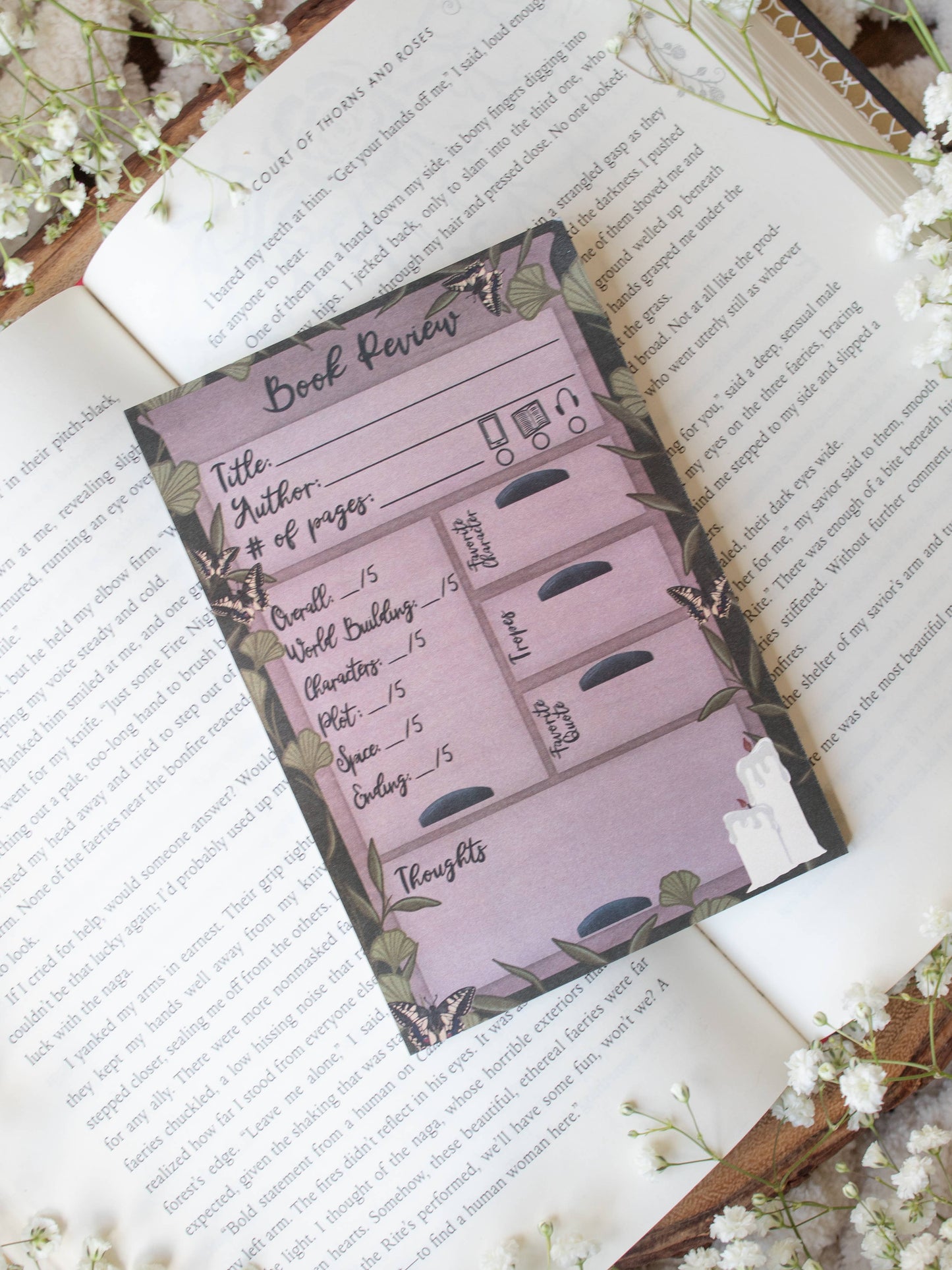 4x6 Book Review Post-it Notepad | Apothecary