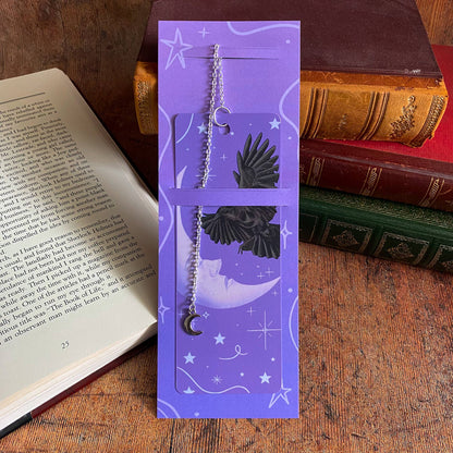 Moon and Raven Chain Bookmark