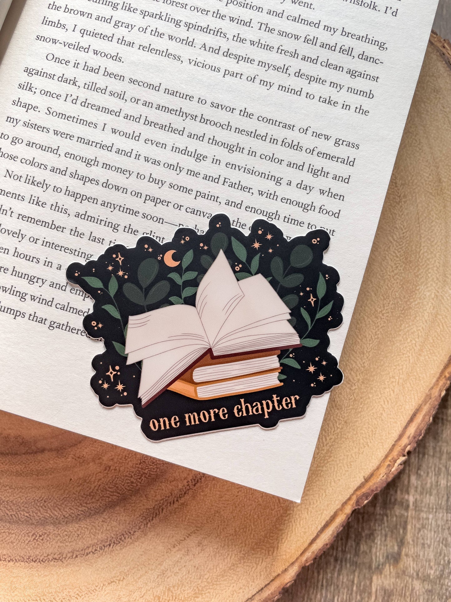 One More Chapter Magical Book Waterproof Vinyl Sticker