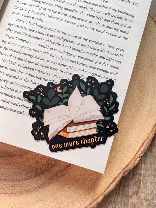 One More Chapter Magical Book Waterproof Vinyl Sticker