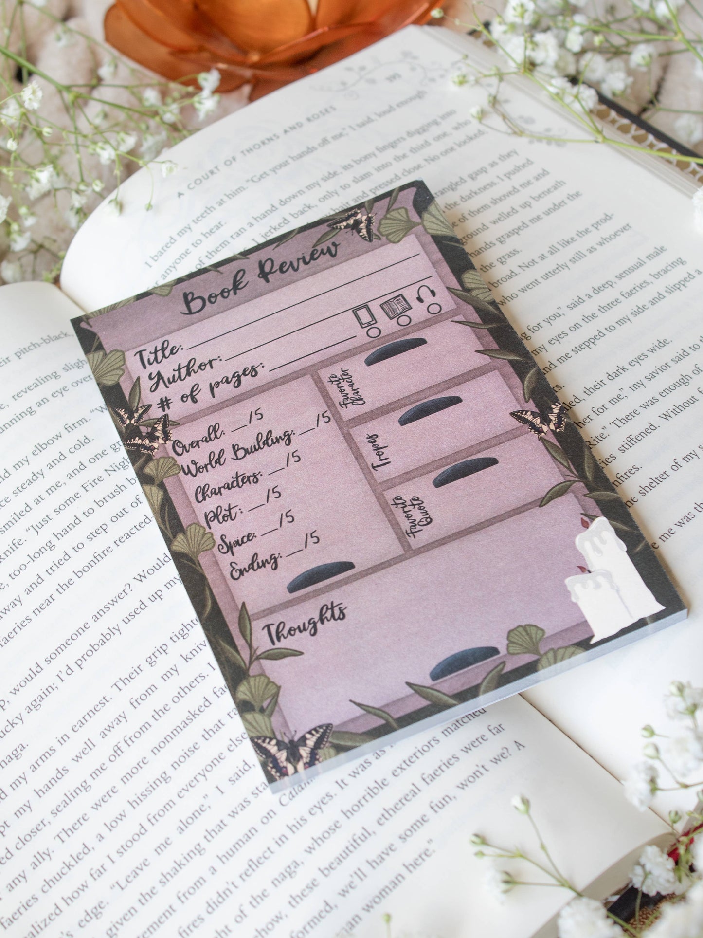 4x6 Book Review Post-it Notepad | Apothecary
