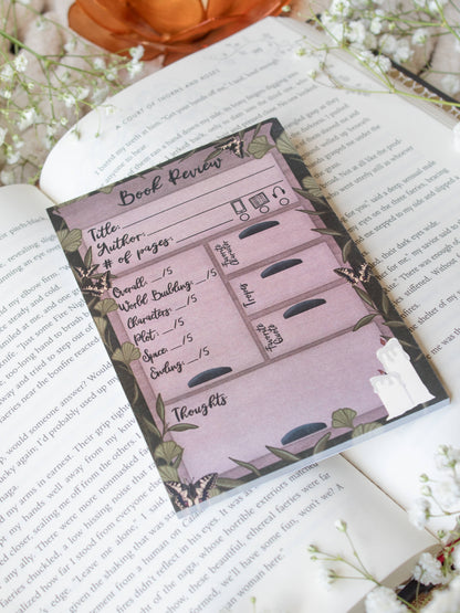 4x6 Book Review Post-it Notepad | Apothecary