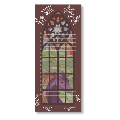 Lined Dragon Stained Glass Notepad 
