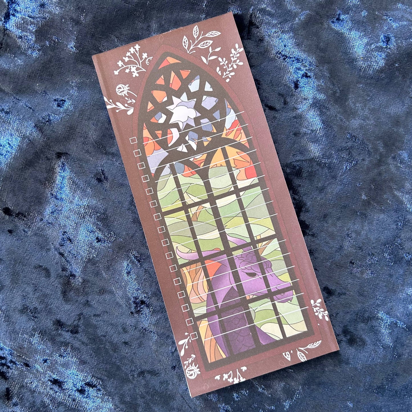 Lined Dragon Stained Glass Notepad 