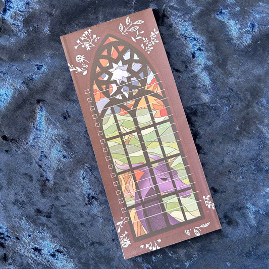 Lined Dragon Stained Glass Notepad 