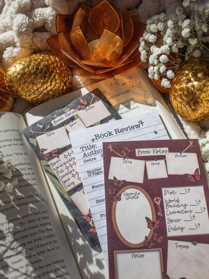 4x6 Book Review Post-it Notepad | Dark Academia