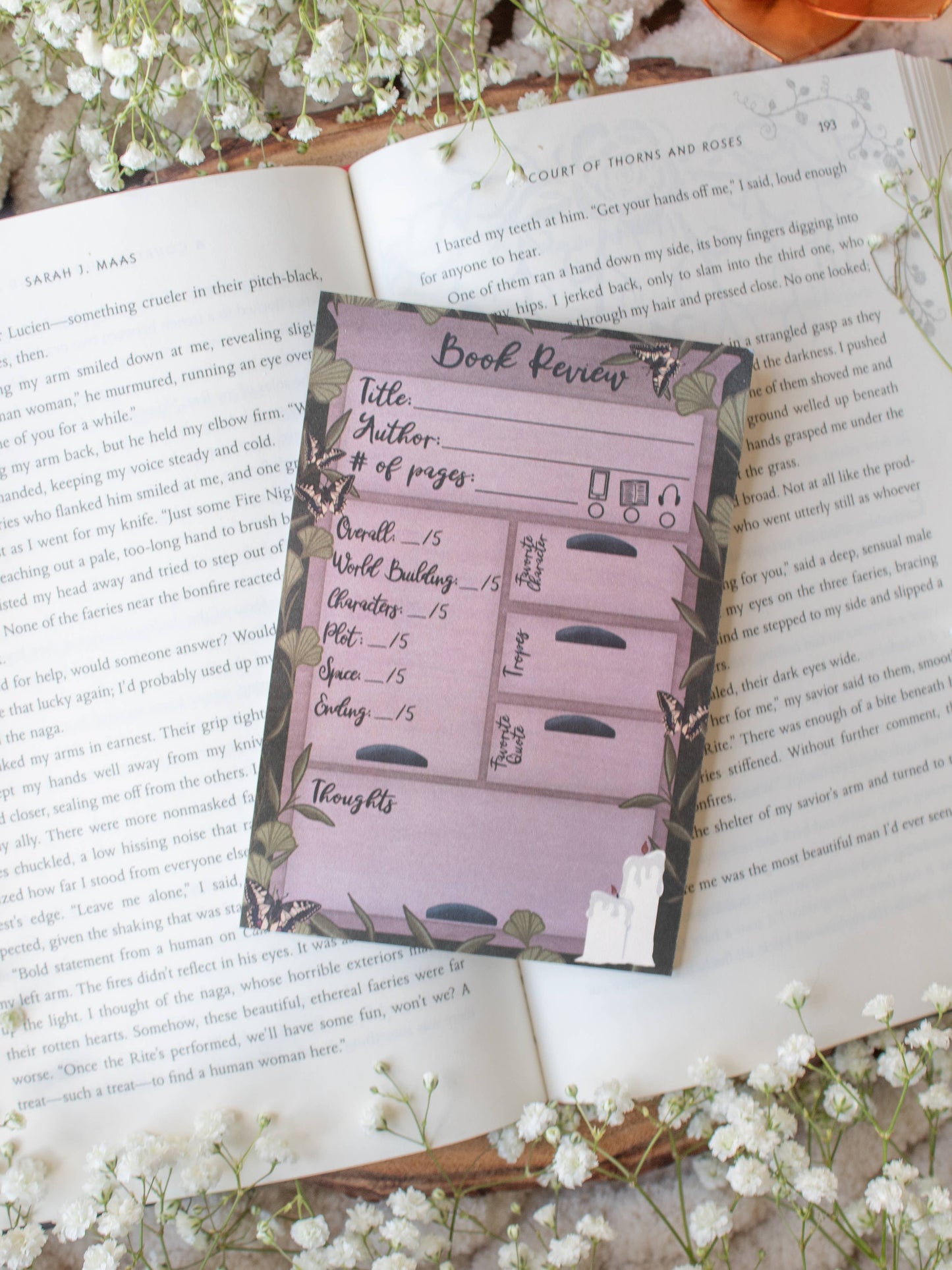 4x6 Book Review Post-it Notepad | Apothecary