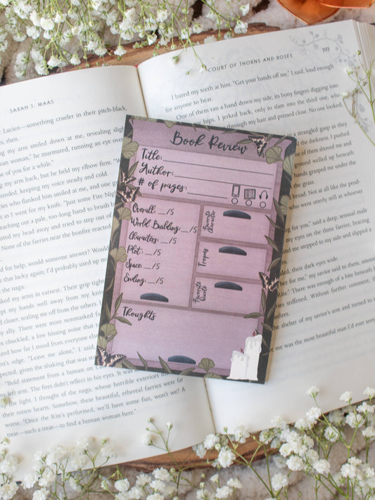 4x6 Book Review Post-it Notepad | Apothecary