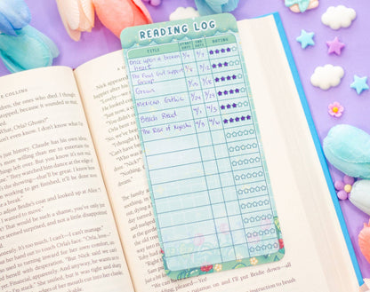Botanical Bliss Reading Log Bookmark