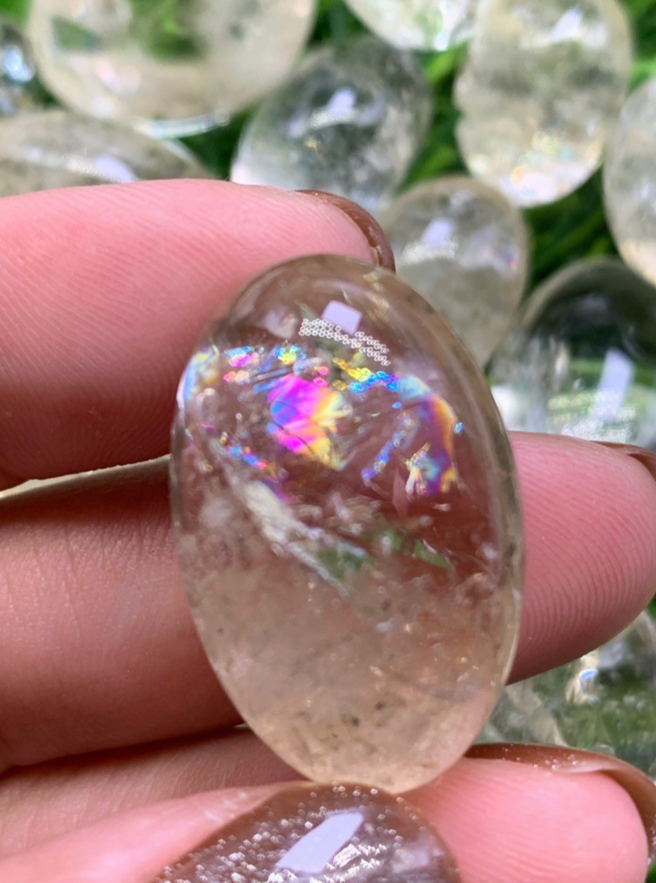 Citrine Azeztulite Tumble - Crystal for Abundance, Positive Energy, Manifestation, Healing Stone