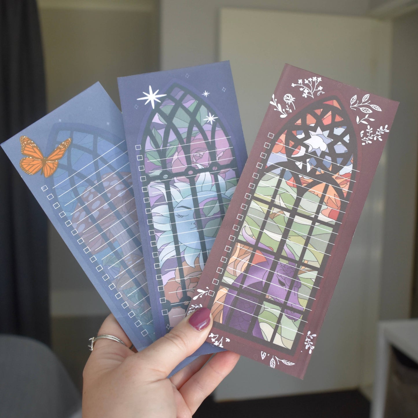 Lined Dragon Stained Glass Notepad 