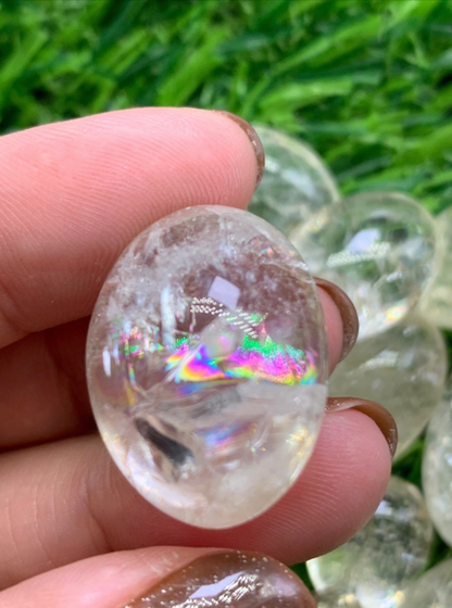 Citrine Azeztulite Tumble - Crystal for Abundance, Positive Energy, Manifestation, Healing Stone